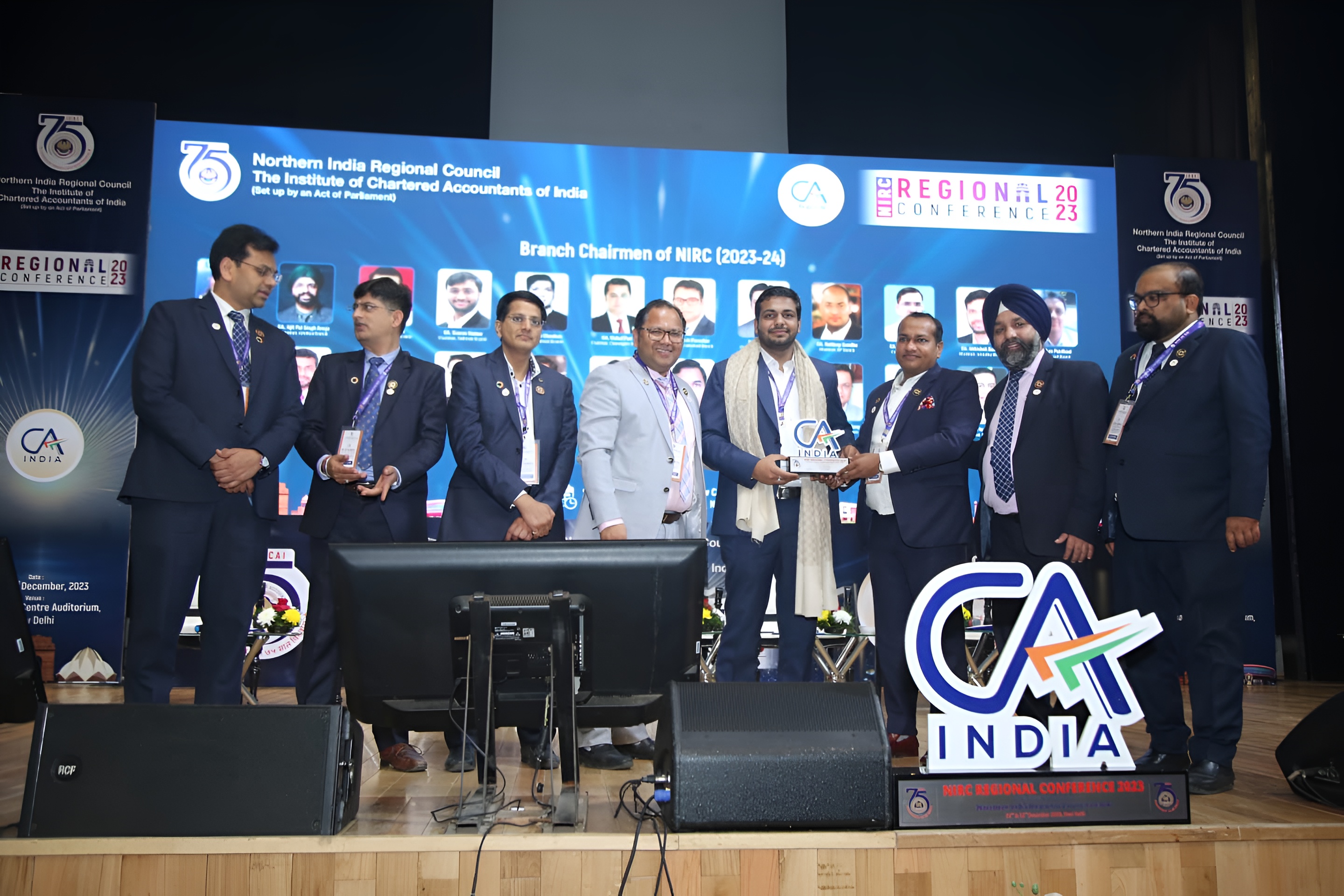 CA Tarun Gupta getting felicitated by NIRC of ICAI